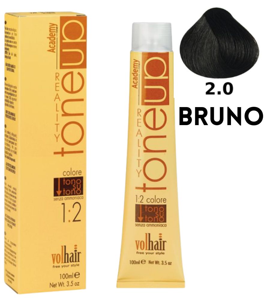 Tintura Tone Up Volhair Academy 100 ml 2/0 Bruno