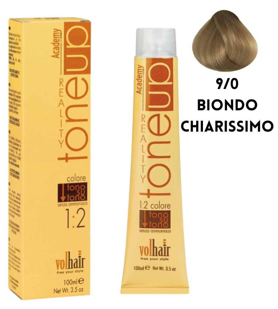 Tintura Tone Up Volhair Academy 100 ml 9/0 Biondo Chiarissimo