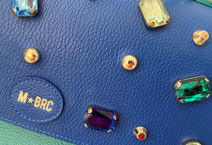 M.BRC by Massimo Braccialini - Borsa Linea Dolcevita - Bluette/Verde