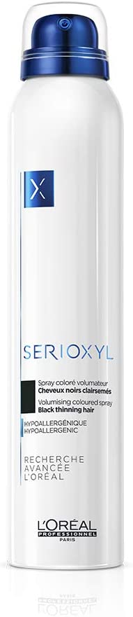 Serioxyl Spray Coloured Black Thinning Hair 200ml L&