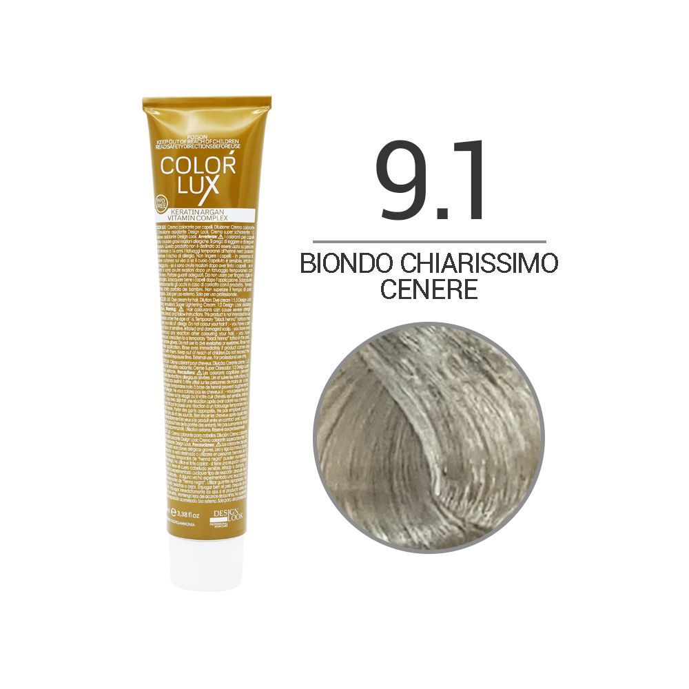 Tintura Color Lux 100ml 9.1 Biondo Chiarissimo Cenere