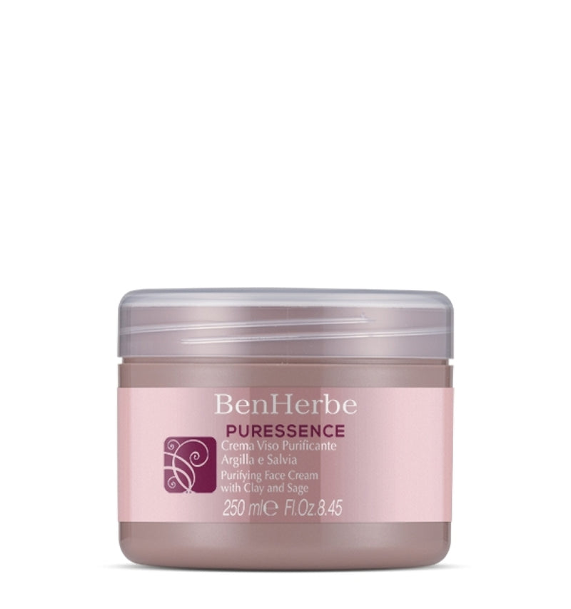 BenHerbe Crema Viso Purificante Argilla e Salvia 250ml