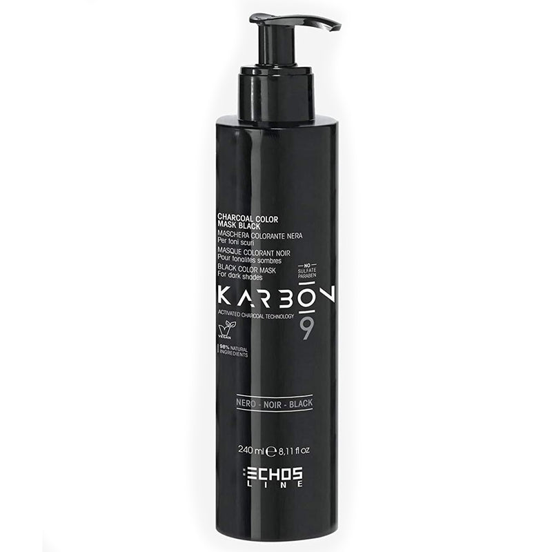 ECHOS KARBON 9 CHARCOAL COLOR MASK BLACK 240ML