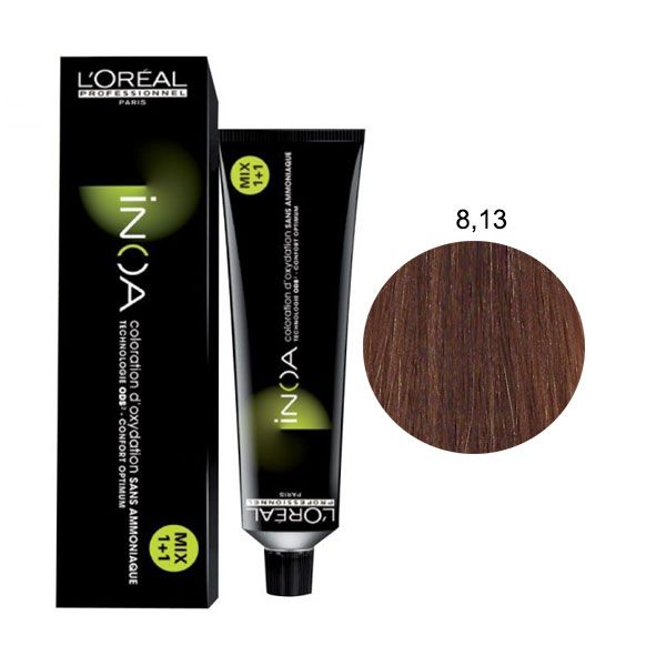Inoa Tintura 8.13 Biondo Chiaro Beige Cenere