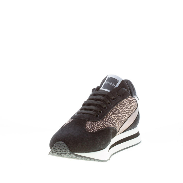 Scarpe Sneakers Borbonese in Camoscio Nero e Tessuto New Jet