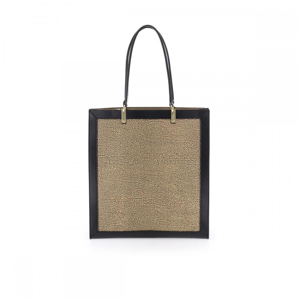 Borbonese Shopping Bag Verticale OP e Pelle