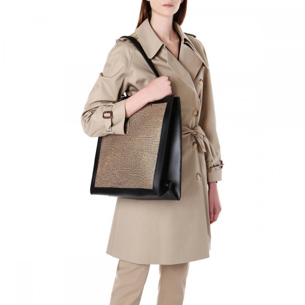 Borbonese Shopping Bag Verticale OP e Pelle