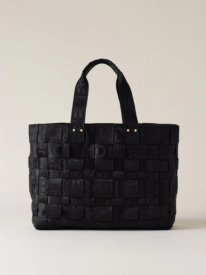 Borbonese Strapcycle Large Shopping Bag Di Nylon Intrecciato